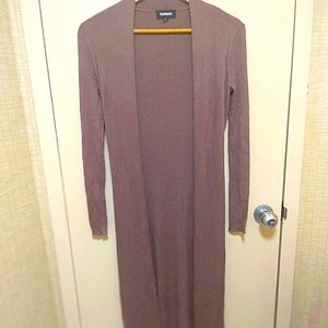 💕Express, Size XXS, Tan Full Lengh, Cardigan w/Matching Wrap Tie Belt 💕